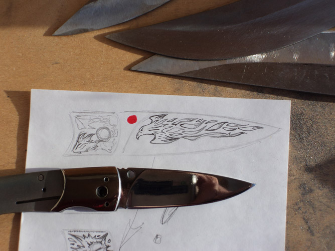 Нож с рисунком Чувашия